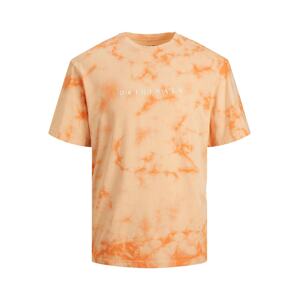 JACK & JONES Tričko 'Copenhagen'  oranžová / svetlooranžová / biela