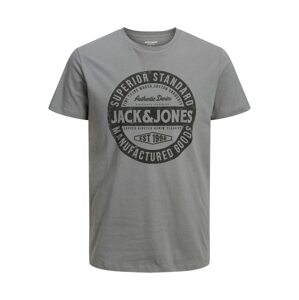 JACK & JONES Tričko 'JEANS'  sivá / čierna