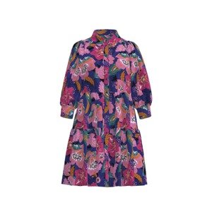 Y.A.S Košeľové šaty 'MILANA'  indigo / tmavozelená / ružová / svetloružová