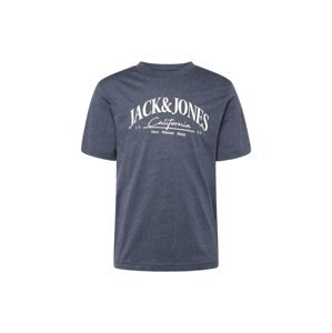 JACK & JONES Tričko 'PALMA'  námornícka modrá / biela