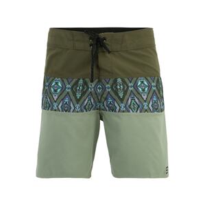BILLABONG Surferské šortky 'TRIBONG'  modrá / kaki / pastelovo zelená / tmavofialová