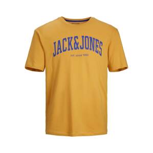 JACK & JONES Tričko 'Josh'  kráľovská modrá / medová