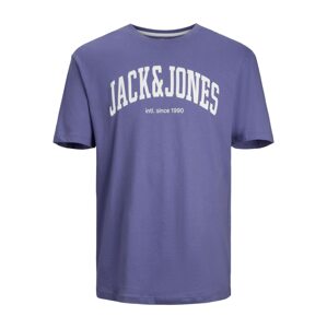 JACK & JONES Tričko  fialová / biela
