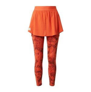 ADIDAS PERFORMANCE Športové nohavice 'Paris Two-In-One'  bordová / oranžovo červená / biela