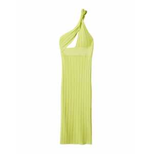 MANGO Pletené šaty 'Twister'  citrónová žltá