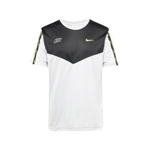 Nike Sportswear Tričko 'REPEAT'  svetložltá / svetlosivá / čierna