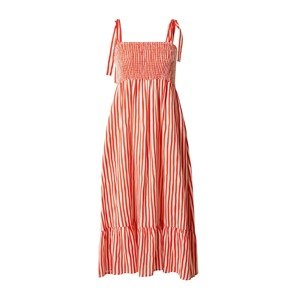 Compania Fantastica Letné šaty  oranžovo červená / prírodná biela