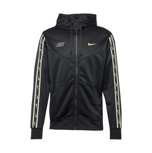 Nike Sportswear Tepláková bunda 'Repeat'  neónovo žltá / čierna / biela