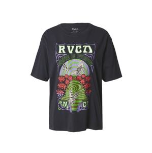 RVCA Tričko 'SWIRL'  svetlozelená / fialová / červená / čierna