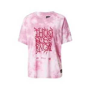 RVCA Tričko 'THUG ROSE'  pitaya / svetloružová / biela