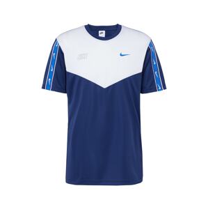 Nike Sportswear Tričko 'REPEAT'  modrá / námornícka modrá / biela