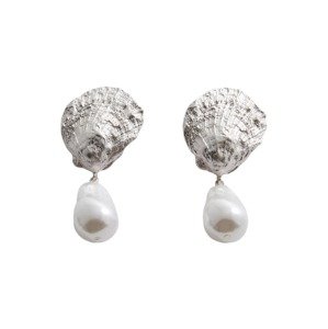 MANGO Náušnice 'FERGIE'  strieborná / perlovo biela