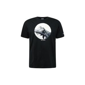 COLUMBIA Funkčné tričko 'Path Lake'  čadičová / dymovo šedá / čierna / biela