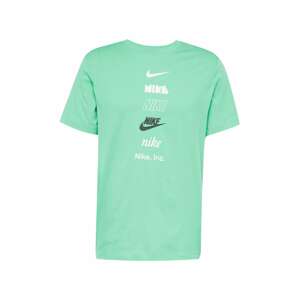 Nike Sportswear Tričko  mätová / čierna / biela