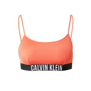 Calvin Klein Swimwear Bikinový top  oranžovo červená / čierna / biela