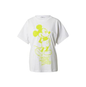 PRINCESS GOES HOLLYWOOD Tričko 'Mickey Mouse'  neónovo žltá / biela