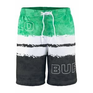 BUFFALO Plavecké šortky  zelená / čierna / biela