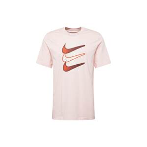 Nike Sportswear Tričko 'SWOOSH'  svetloružová / červená