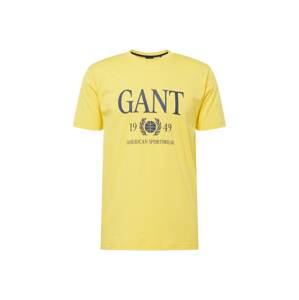 GANT Tričko  námornícka modrá / žltá