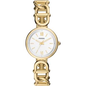FOSSIL Analógové hodinky 'CARLIE'  zlatá / biela