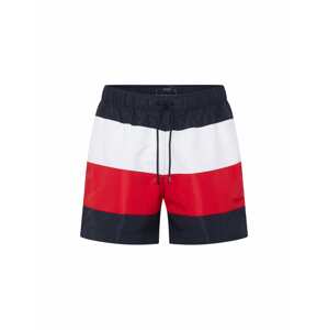 Tommy Hilfiger Underwear Plavecké šortky  námornícka modrá / červená / šedobiela