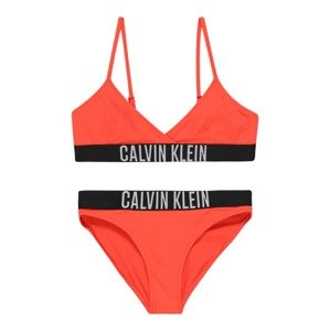 Calvin Klein Swimwear Bikiny 'Intense Power'  tmavooranžová / čierna / biela