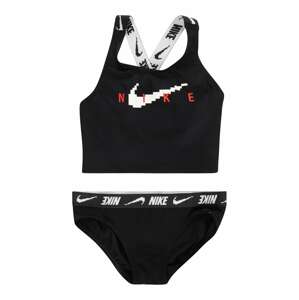 Nike Swim Športové plavky  červená / čierna / biela