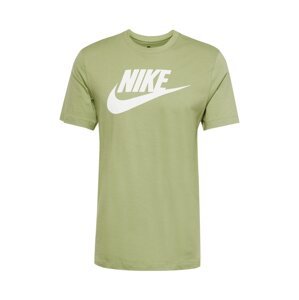 Nike Sportswear Tričko 'Futura'  svetlozelená / biela