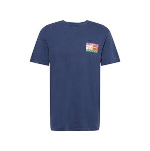Tommy Jeans Tričko  námornícka modrá / svetlofialová / červená / biela