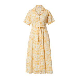 Compania Fantastica Košeľové šaty  pastelovo žltá / biela