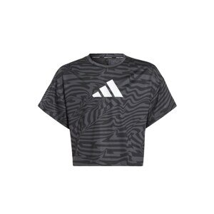 ADIDAS PERFORMANCE Funkčné tričko 'Aeroready Print'  sivá / čierna / biela