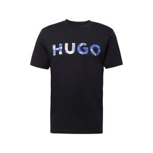 HUGO Tričko 'Dhled'  modrá / čierna / biela