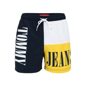 Tommy Jeans Plavecké šortky  námornícka modrá / žltá / biela