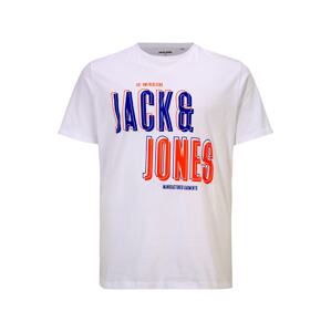 Jack & Jones Plus Tričko 'COAST'  námornícka modrá / homárová / biela