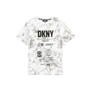 DKNY Tričko  dymovo šedá / svetlosivá / čierna / biela melírovaná