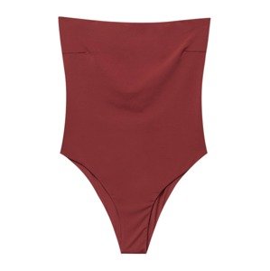 Pull&Bear Jednodielne plavky  karmínovo červená