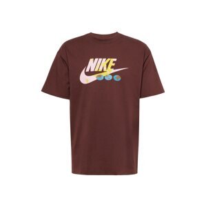 Nike Sportswear Tričko  svetlomodrá / hnedá / žltá / ružová