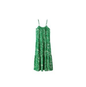 MANGO Letné šaty 'Gari'  zelená / biela