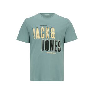 Jack & Jones Plus Tričko 'COAST'  tyrkysová / žltá / čierna