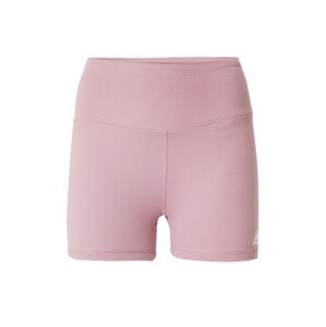 ADIDAS SPORTSWEAR Športové nohavice 'Essentials High-Waisted'  ružová / biela