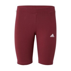 ADIDAS SPORTSWEAR Športové nohavice 'Essentials'  tmavočervená / biela