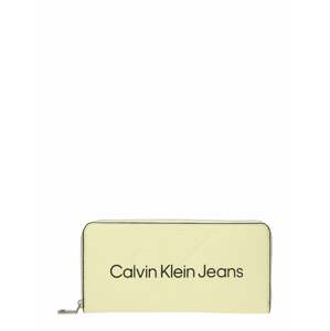 Calvin Klein Jeans Peňaženka  pastelovo žltá / čierna