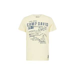 CAMP DAVID Tričko  námornícka modrá / pastelovo žltá