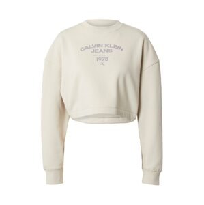 Calvin Klein Jeans Mikina  krémová / levanduľová