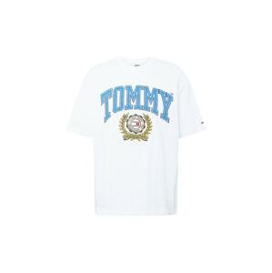 Tommy Jeans Tričko  námornícka modrá / svetlomodrá / žltá / biela