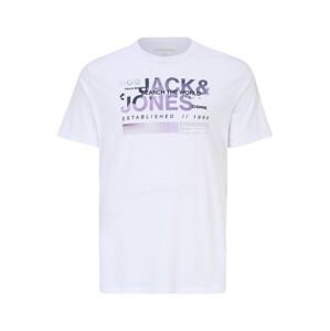Jack & Jones Plus Tričko 'WATER'  fialová / tmavofialová / biela