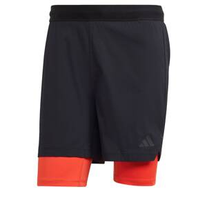 ADIDAS PERFORMANCE Športové nohavice 'Power Workout'  oranžovo červená / čierna