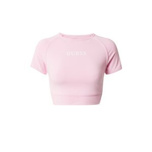 GUESS Funkčné tričko 'ALINE'  ružová / biela