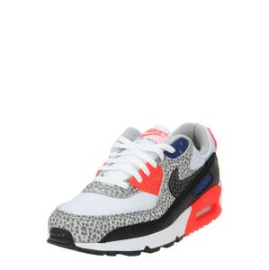 Nike Sportswear Nízke tenisky 'AIR MAX 90'  sivá / svetločervená / čierna / biela