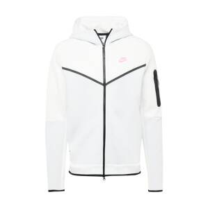 Nike Sportswear Tepláková bunda  ružová / čierna / prírodná biela
